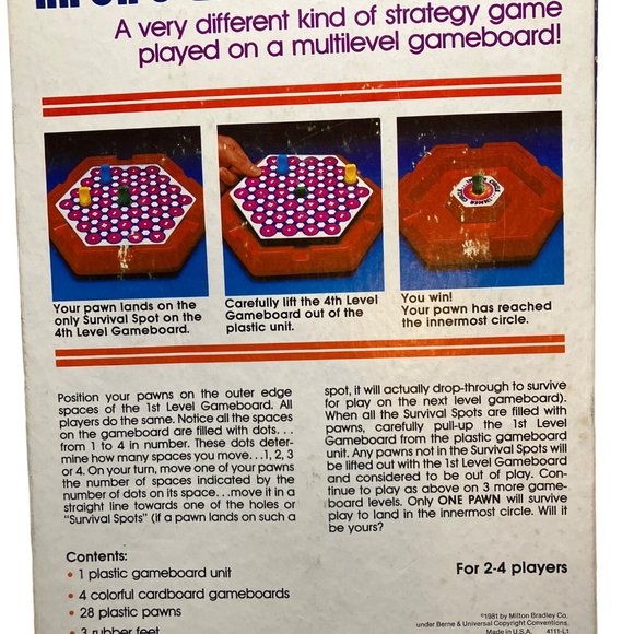 Complete Vintage MILTON BRADLEY INNER CIRCLE SURVIVAL GAME Strategy Board Game - Picture 8 of 10